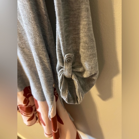 Anthropologie Little Yellow Button Mixed Media Peplum Top Women's Size Small - Picture 4 of 9